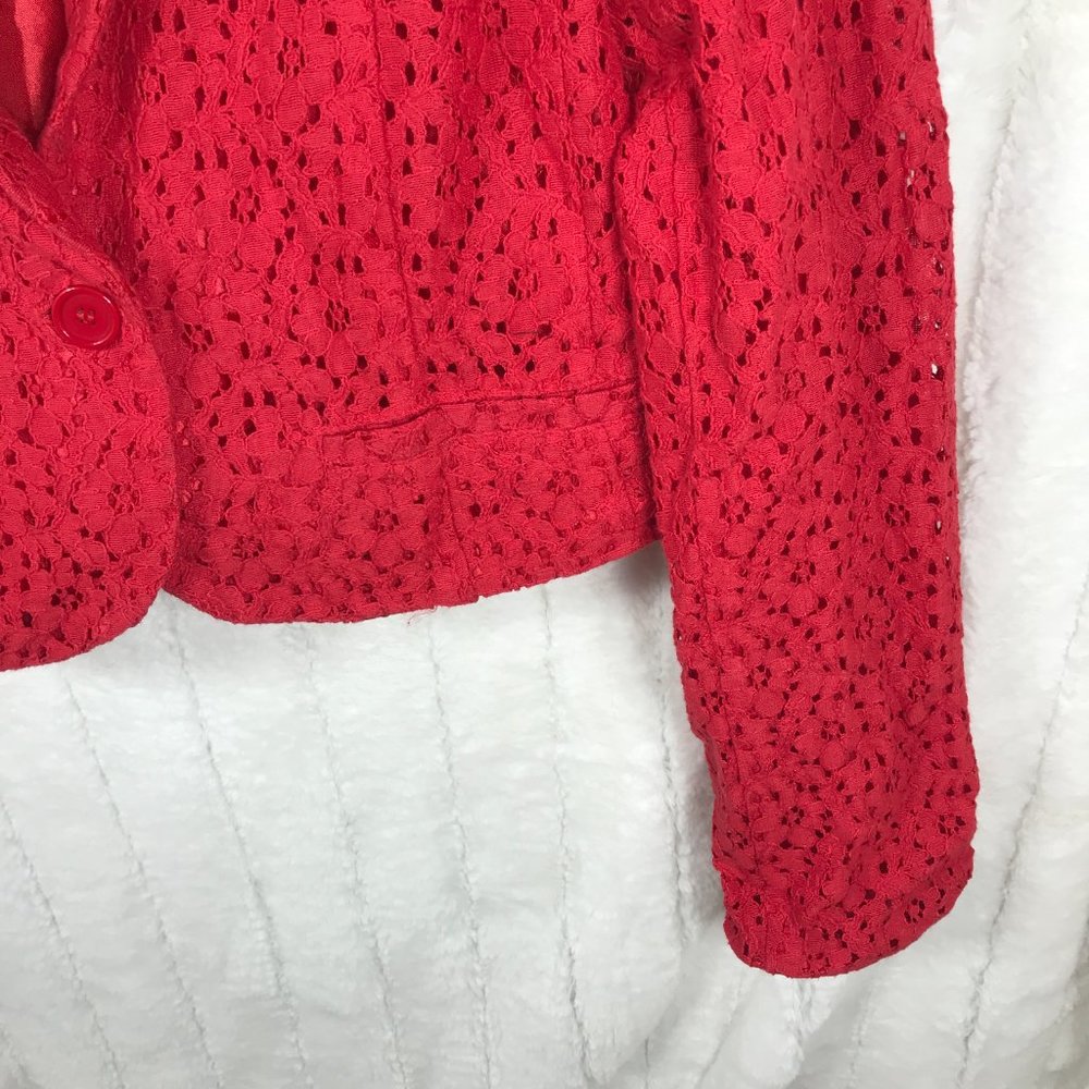Forever21 Women's L Cropped Lace Jacket - Picture 5 of 8